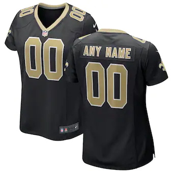 womens nike black new orleans saints custom game jersey_pi3